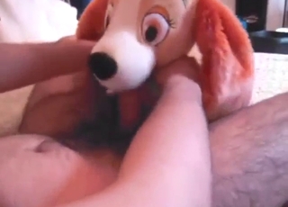 Dude is going to fuck his favorite plushie orally